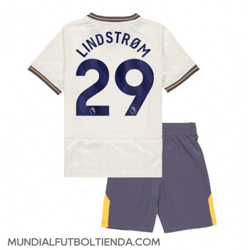 Camiseta Everton Jesper Lindstrom #29 Tercera Equipación Replica 2024-25 para niños mangas cortas (+ Pantalones cortos)